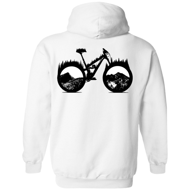 Sweatshirts White / S Forest is Home Mountain Bike Back Print Pullover Hoodie