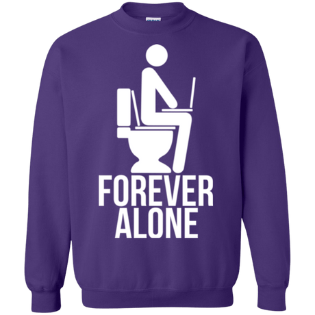 Sweatshirts Purple / Small Forever alone Crewneck Sweatshirt