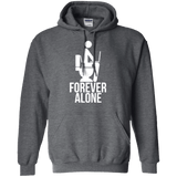 Sweatshirts Dark Heather / Small Forever alone Pullover Hoodie