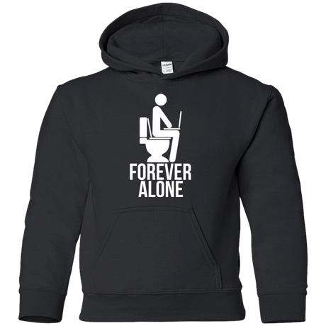 Sweatshirts Black / YS Forever alone Youth Hoodie