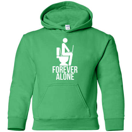 Sweatshirts Irish Green / YS Forever alone Youth Hoodie
