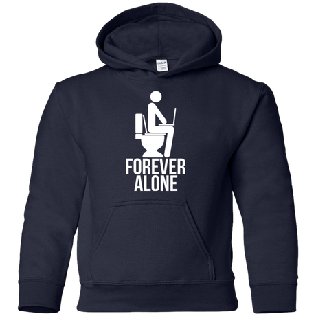 Sweatshirts Navy / YS Forever alone Youth Hoodie