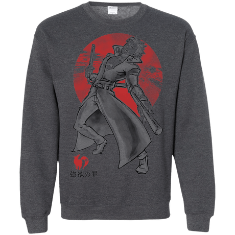 Sweatshirts Dark Heather / S Fox Greed Crewneck Sweatshirt