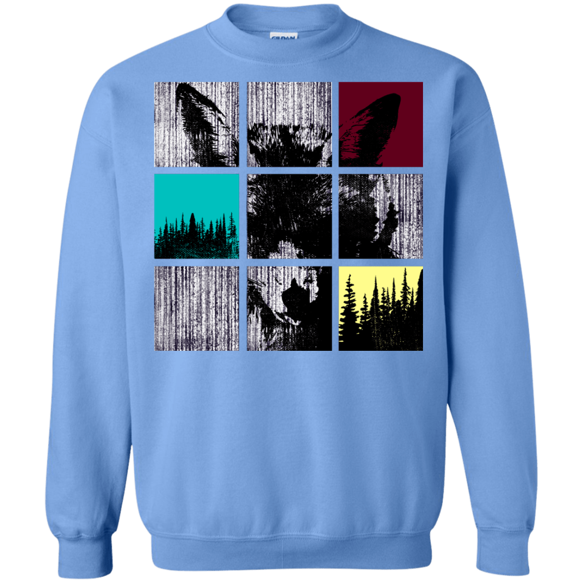 Sweatshirts Carolina Blue / S Fox Pane Crewneck Sweatshirt