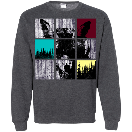 Sweatshirts Dark Heather / S Fox Pane Crewneck Sweatshirt