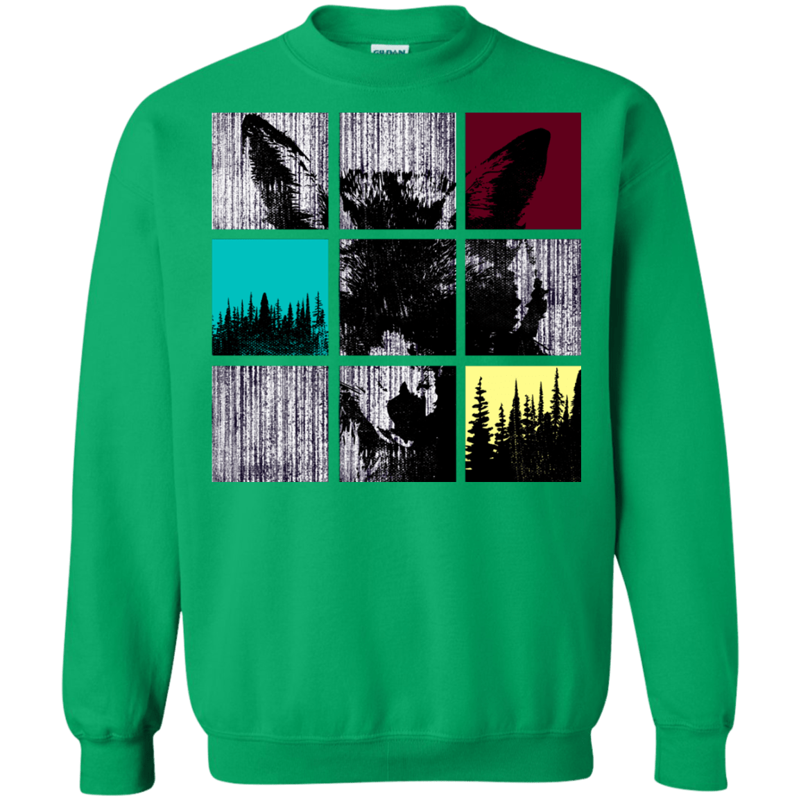 Sweatshirts Irish Green / S Fox Pane Crewneck Sweatshirt