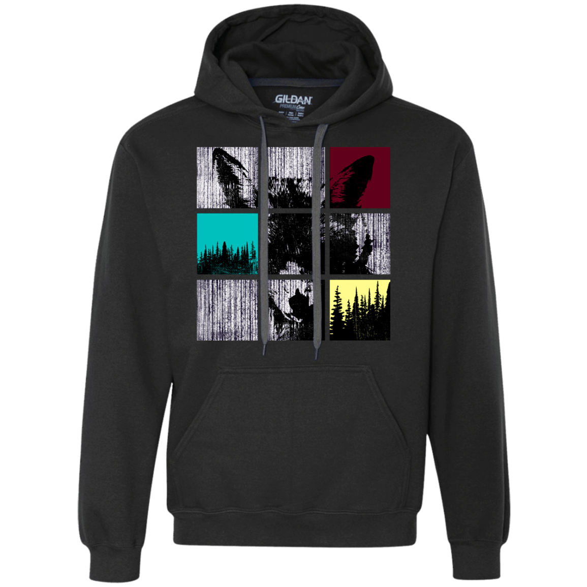 Sweatshirts Black / S Fox Pane Premium Fleece Hoodie