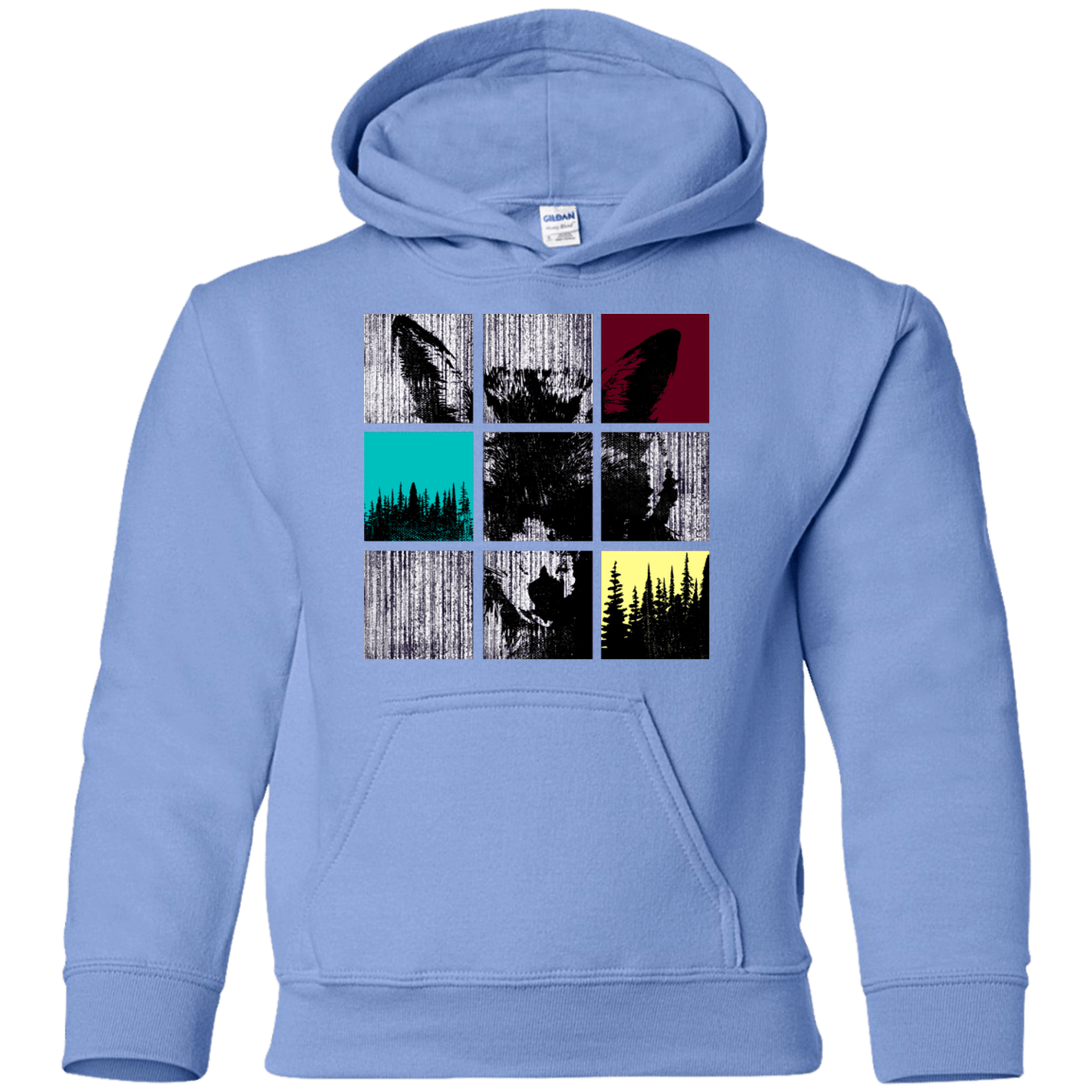 Sweatshirts Carolina Blue / YS Fox Pane Youth Hoodie