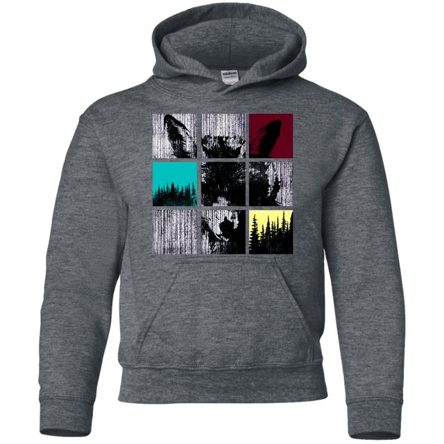 Sweatshirts Dark Heather / YS Fox Pane Youth Hoodie