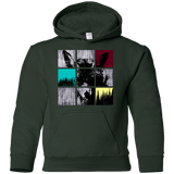 Sweatshirts Forest Green / YS Fox Pane Youth Hoodie