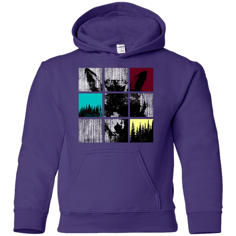Sweatshirts Purple / YS Fox Pane Youth Hoodie
