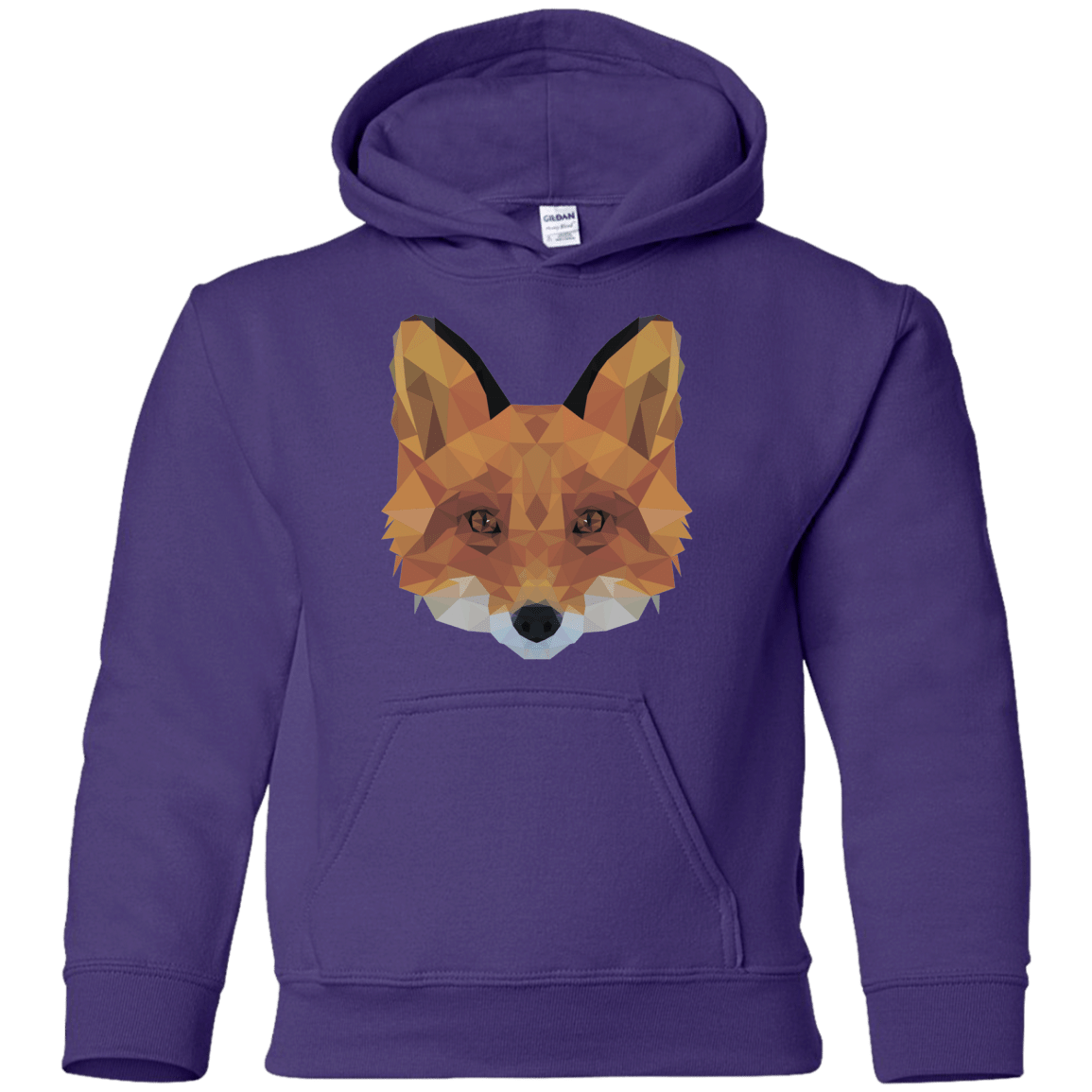 Sweatshirts Purple / YS Fox Portrait Youth Hoodie