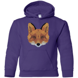 Sweatshirts Purple / YS Fox Portrait Youth Hoodie