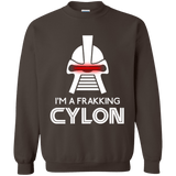 Sweatshirts Dark Chocolate / Small Frakking cylon Crewneck Sweatshirt