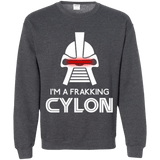 Sweatshirts Dark Heather / Small Frakking cylon Crewneck Sweatshirt