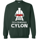 Sweatshirts Forest Green / Small Frakking cylon Crewneck Sweatshirt