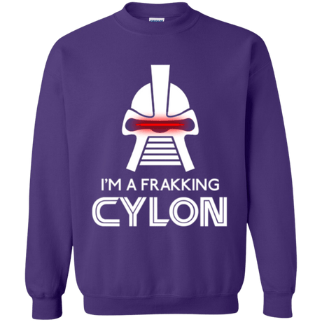 Sweatshirts Purple / Small Frakking cylon Crewneck Sweatshirt