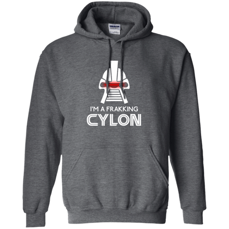 Sweatshirts Dark Heather / Small Frakking cylon Pullover Hoodie