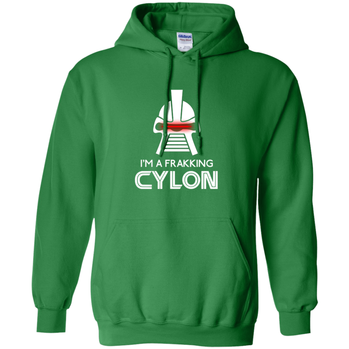 Sweatshirts Irish Green / Small Frakking cylon Pullover Hoodie