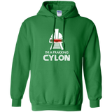 Sweatshirts Irish Green / Small Frakking cylon Pullover Hoodie