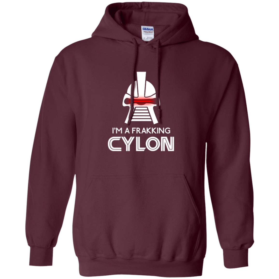 Sweatshirts Maroon / Small Frakking cylon Pullover Hoodie