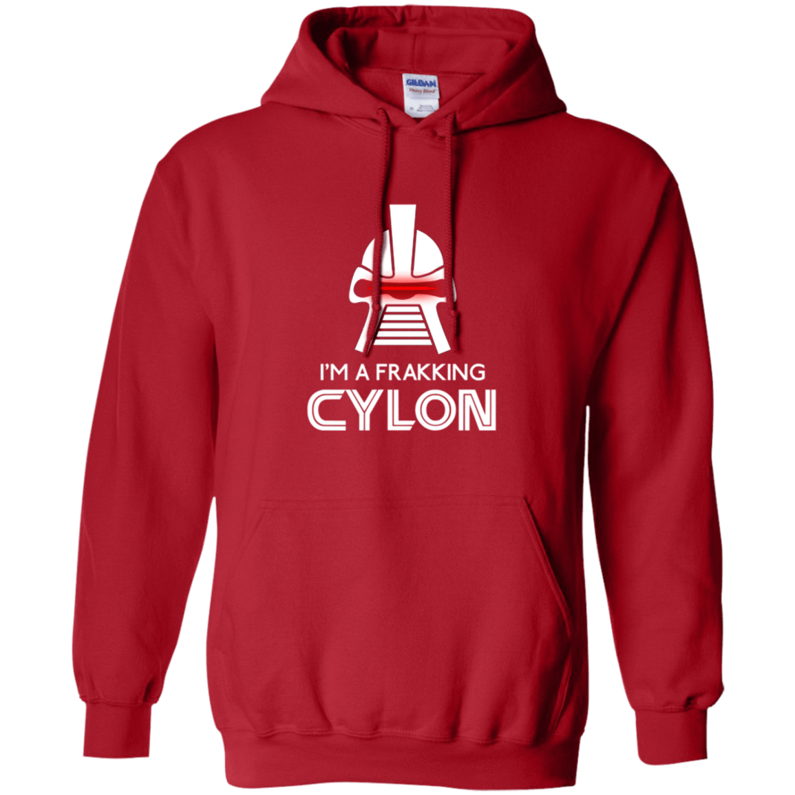 Sweatshirts Red / Small Frakking cylon Pullover Hoodie