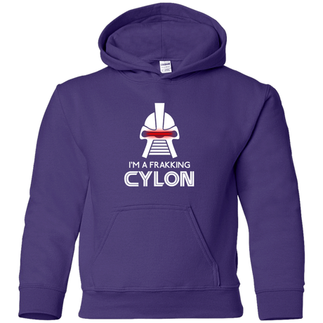 Sweatshirts Purple / YS Frakking cylon Youth Hoodie
