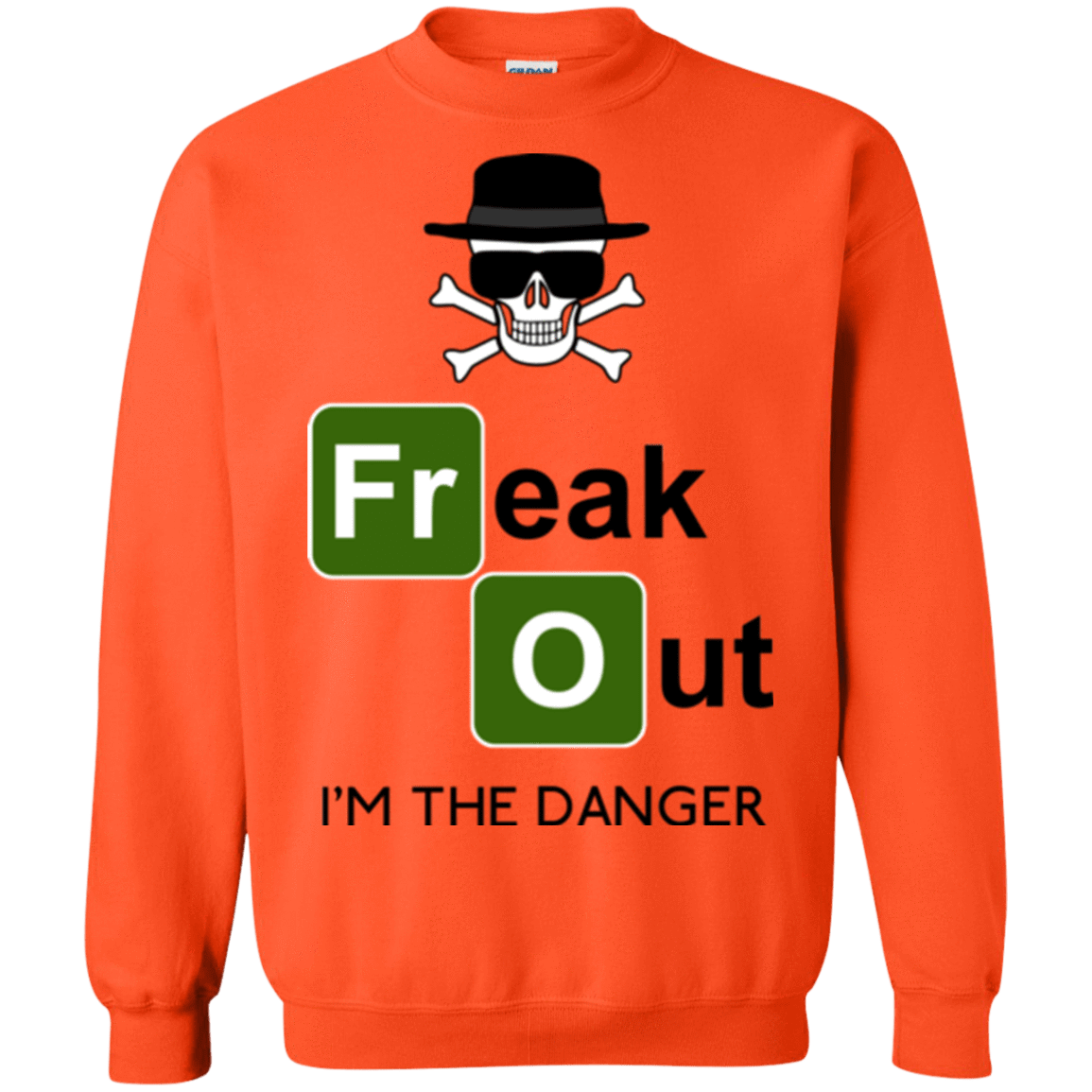 Sweatshirts Orange / Small Freaking danger Crewneck Sweatshirt