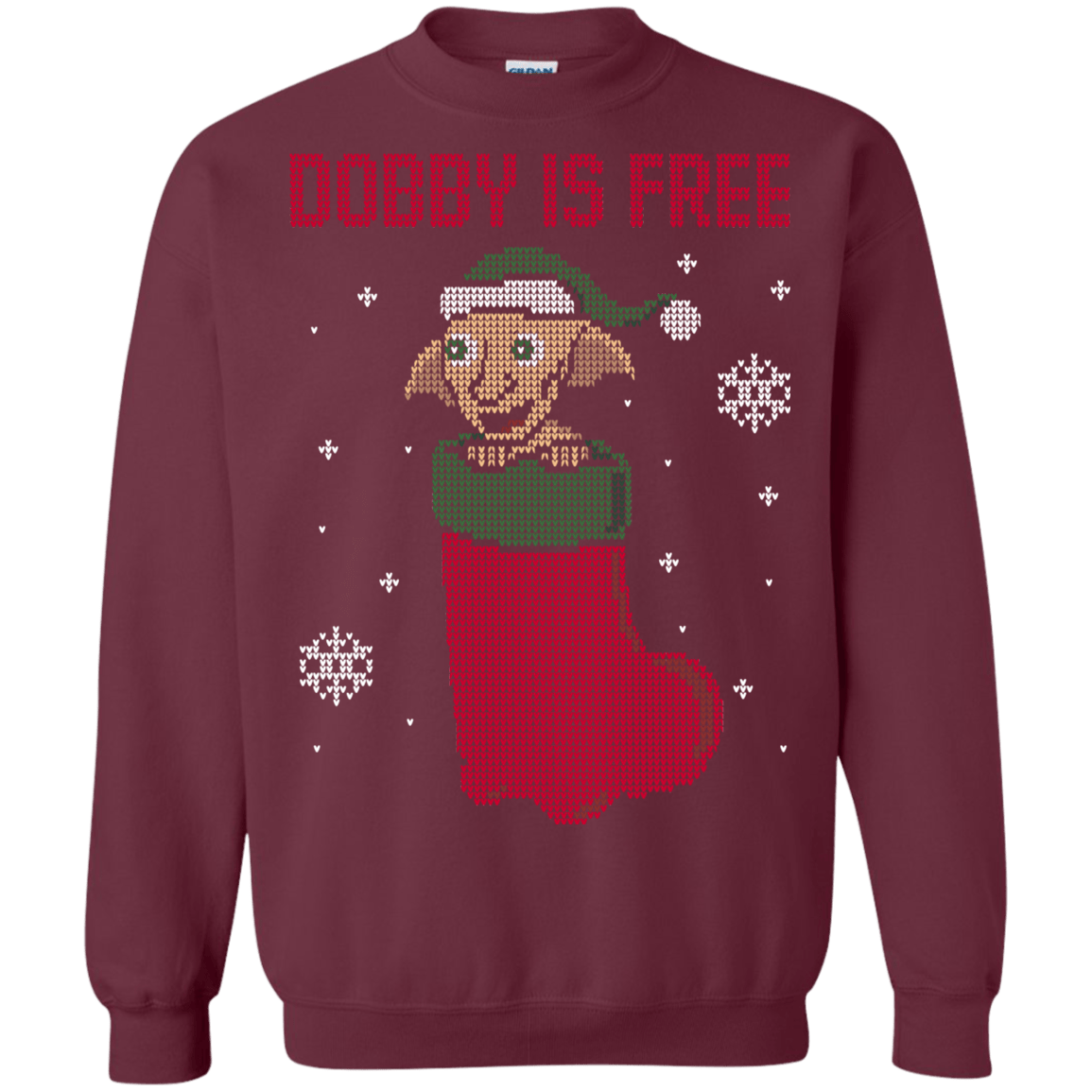 Sweatshirts Maroon / S Free Elf! Crewneck Sweatshirt