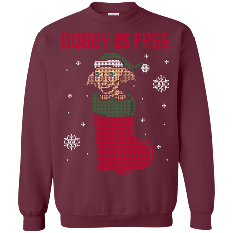 Sweatshirts Maroon / S Free Elf! Crewneck Sweatshirt