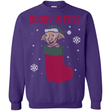 Sweatshirts Purple / S Free Elf! Crewneck Sweatshirt