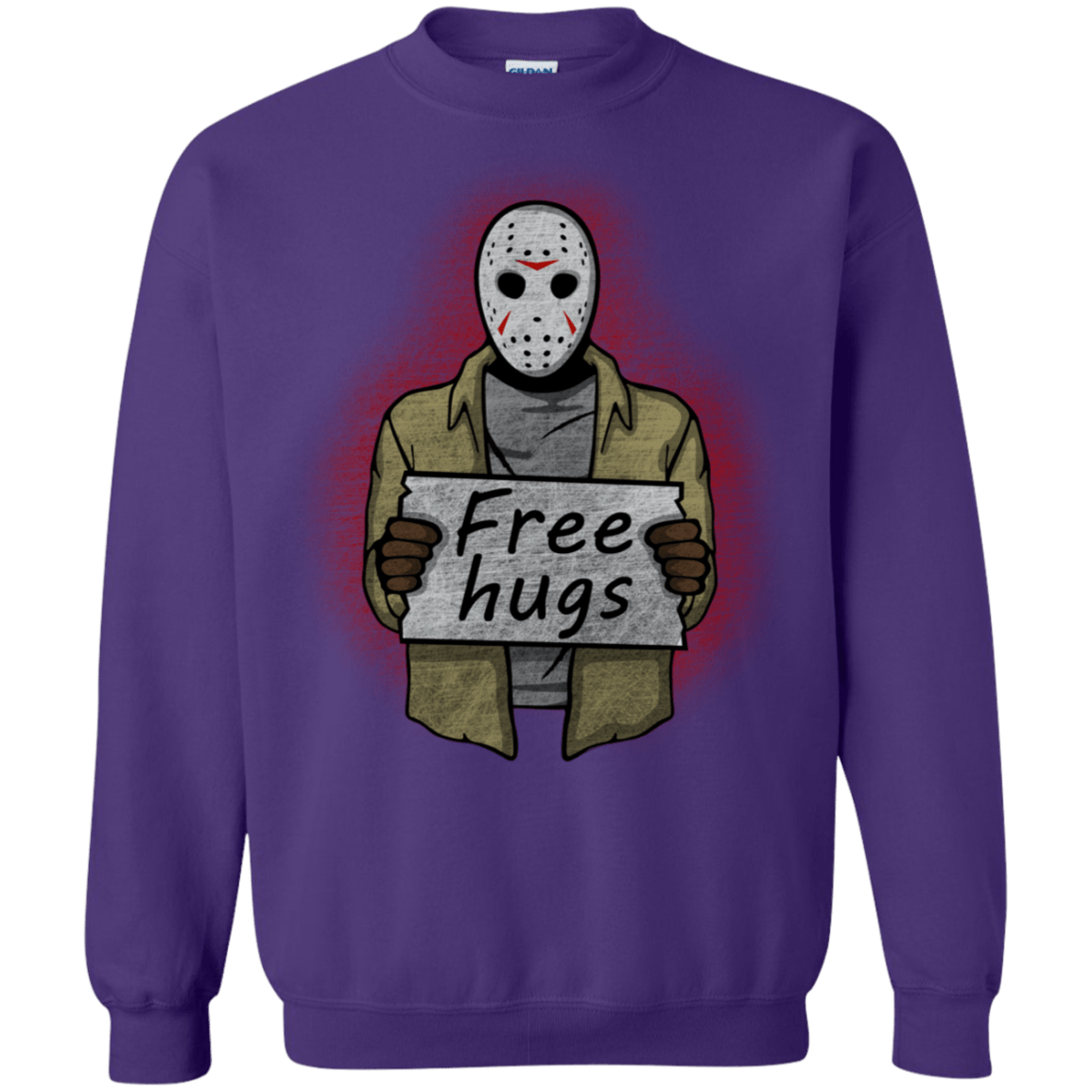 Sweatshirts Purple / S Free Hugs Jason Crewneck Sweatshirt