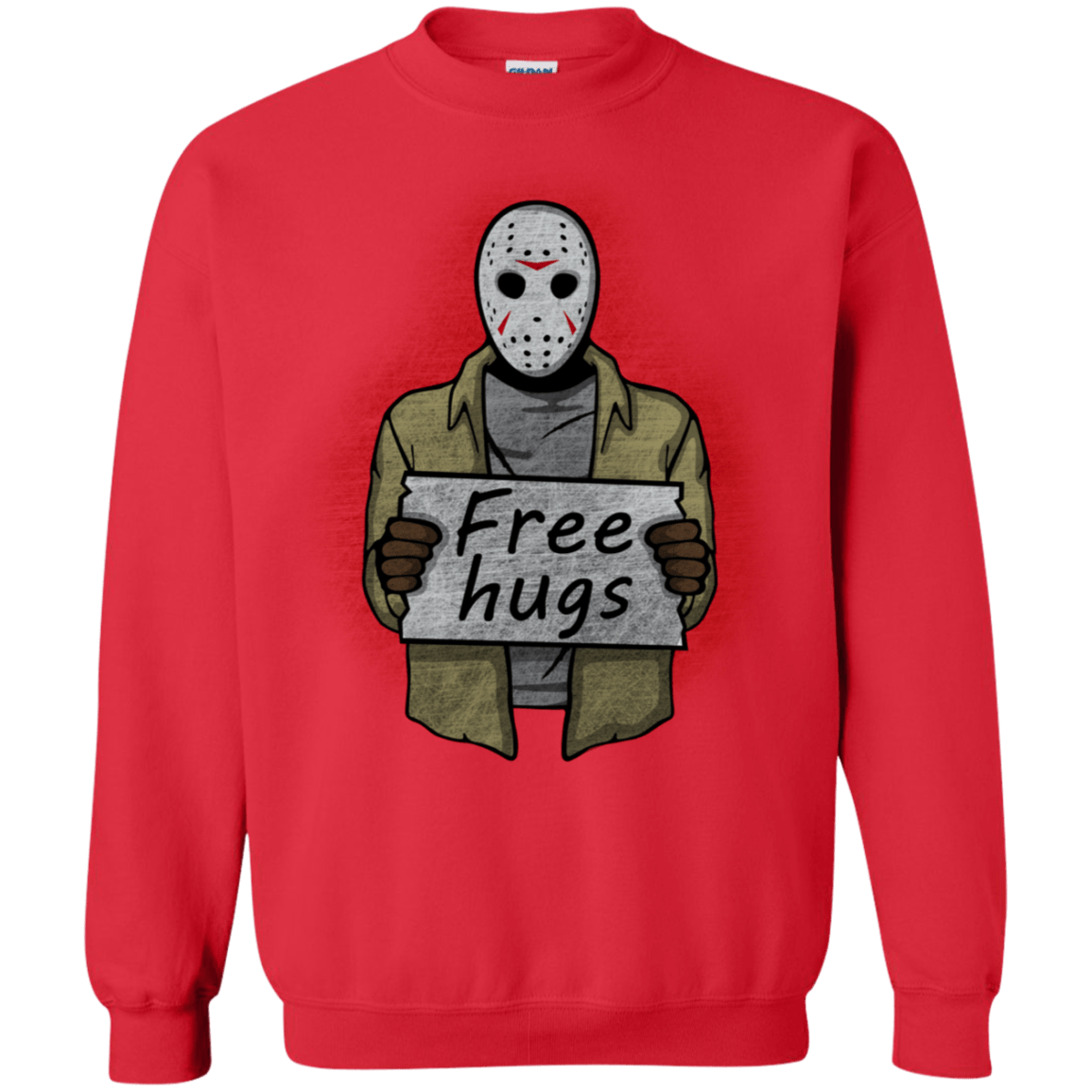 Sweatshirts Red / S Free Hugs Jason Crewneck Sweatshirt