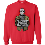 Sweatshirts Red / S Free Hugs Jason Crewneck Sweatshirt