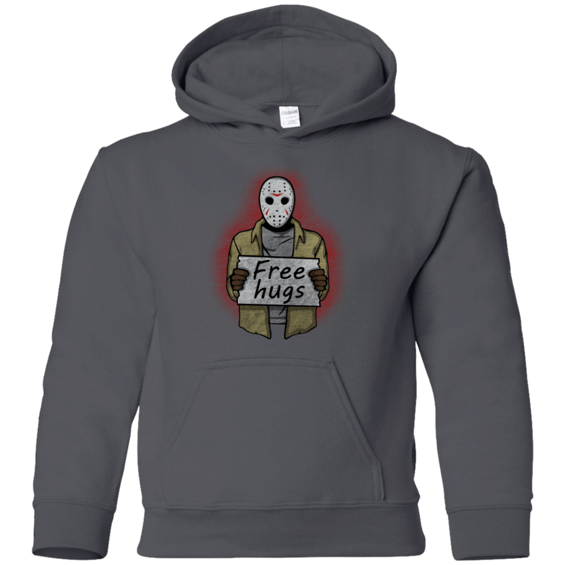 Sweatshirts Charcoal / YS Free Hugs Jason Youth Hoodie