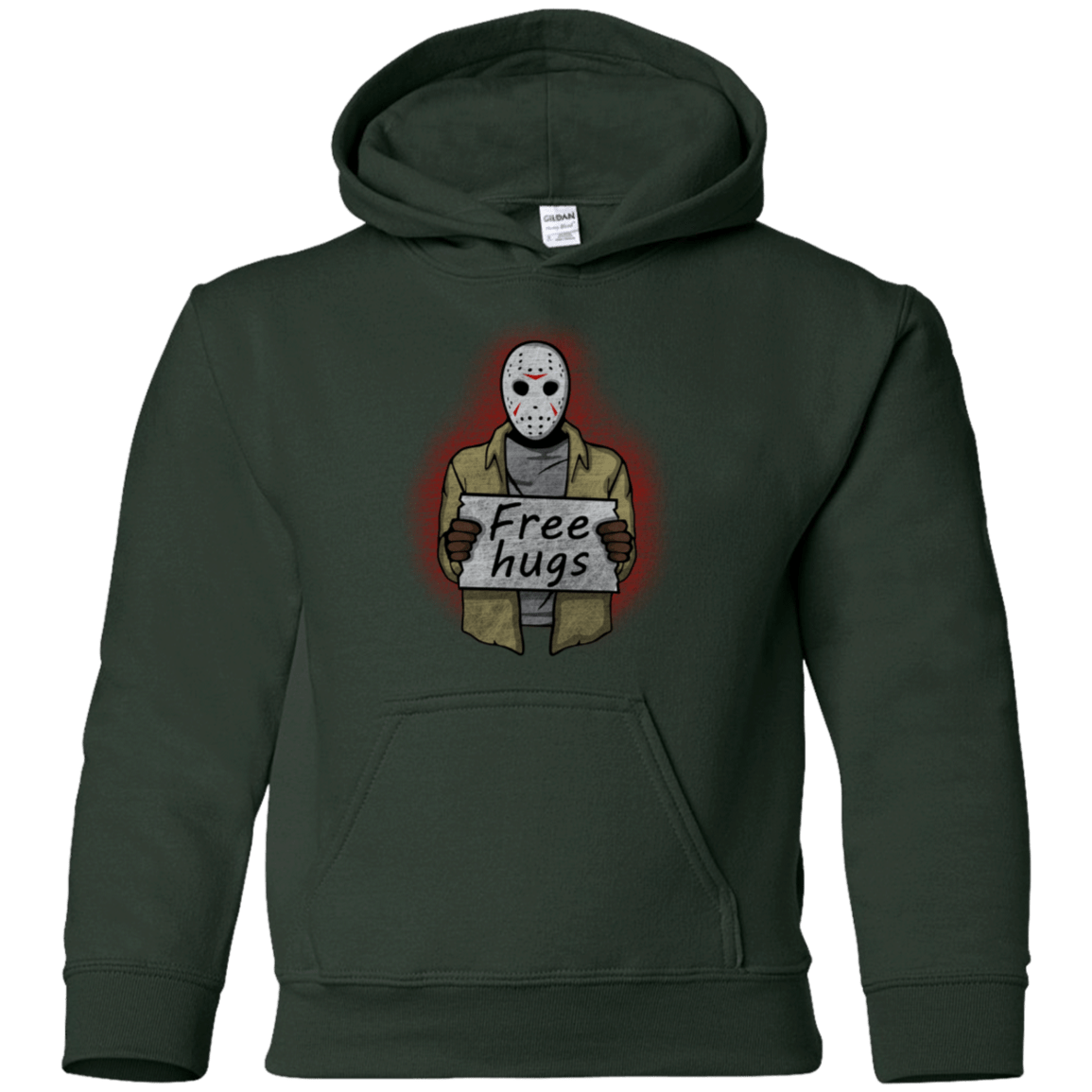 Sweatshirts Forest Green / YS Free Hugs Jason Youth Hoodie
