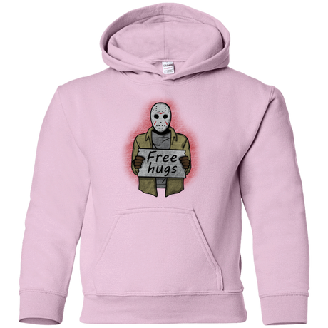 Sweatshirts Light Pink / YS Free Hugs Jason Youth Hoodie