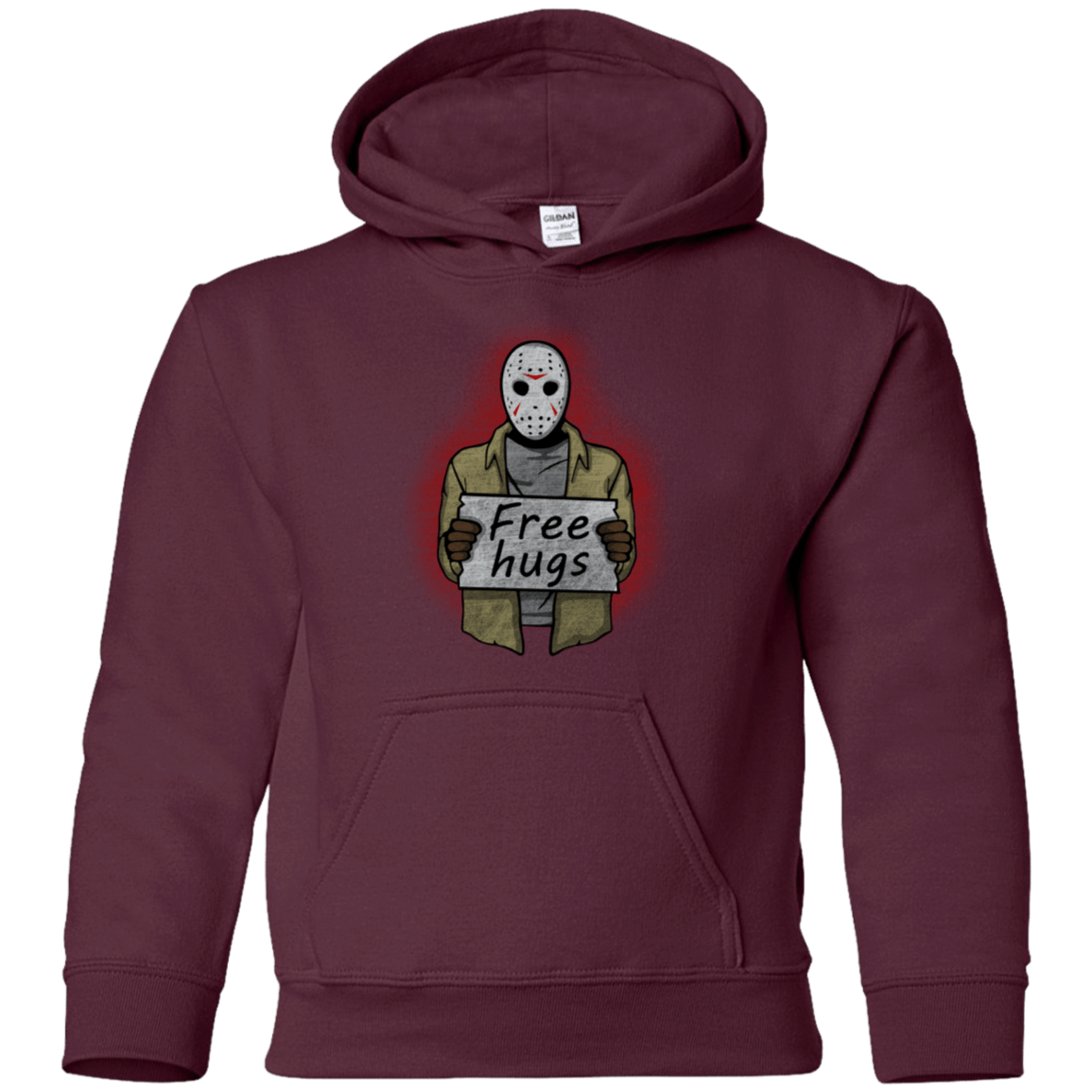 Sweatshirts Maroon / YS Free Hugs Jason Youth Hoodie