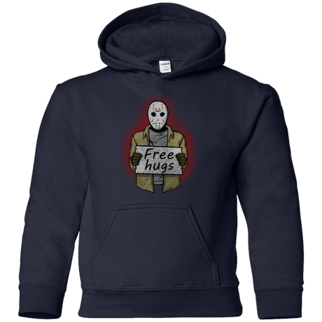 Sweatshirts Navy / YS Free Hugs Jason Youth Hoodie