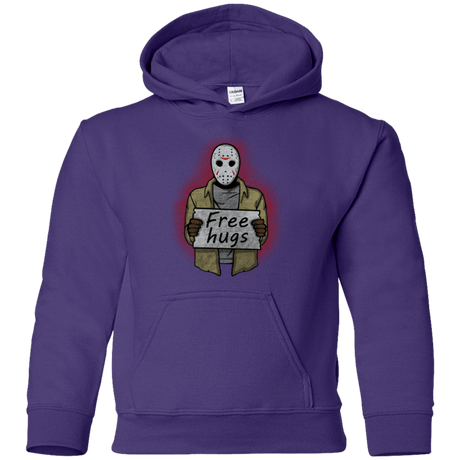 Sweatshirts Purple / YS Free Hugs Jason Youth Hoodie