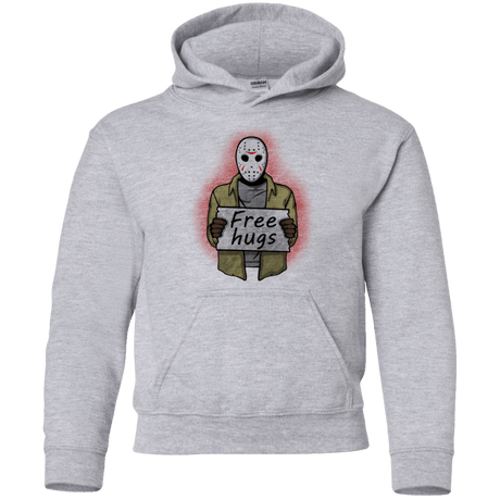 Sweatshirts Sport Grey / YS Free Hugs Jason Youth Hoodie