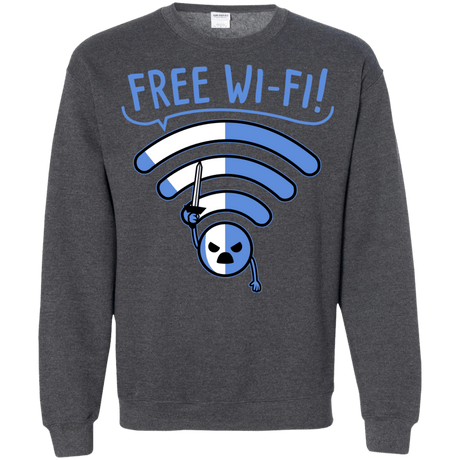 Sweatshirts Dark Heather / S Free Wi-Fi! Crewneck Sweatshirt