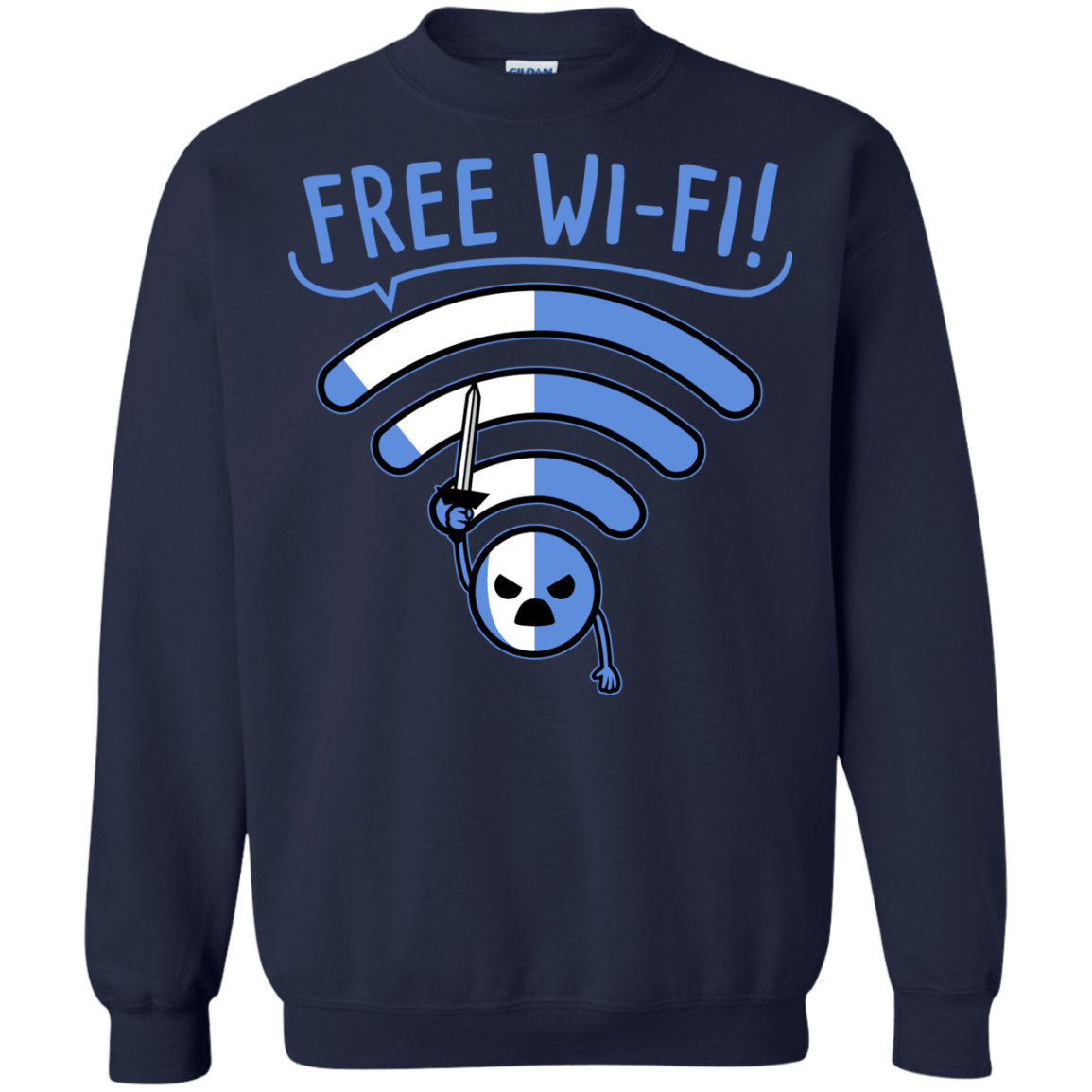 Sweatshirts Navy / S Free Wi-Fi! Crewneck Sweatshirt