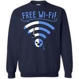 Sweatshirts Navy / S Free Wi-Fi! Crewneck Sweatshirt