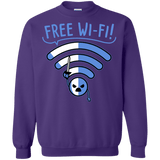 Sweatshirts Purple / S Free Wi-Fi! Crewneck Sweatshirt