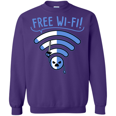 Sweatshirts Purple / S Free Wi-Fi! Crewneck Sweatshirt