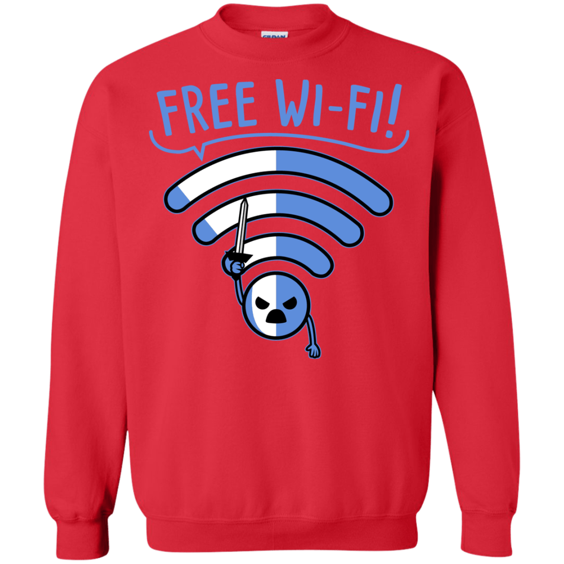 Sweatshirts Red / S Free Wi-Fi! Crewneck Sweatshirt