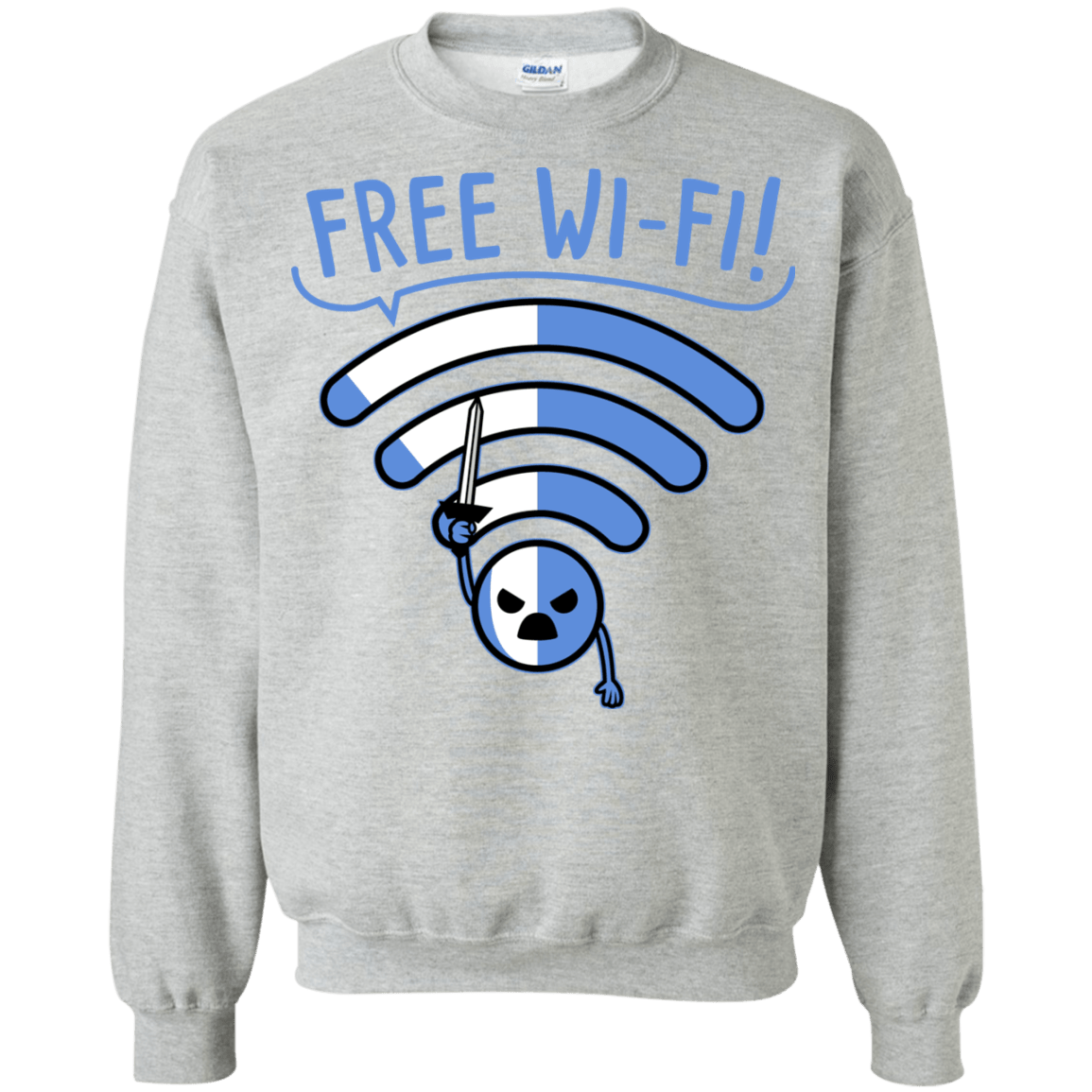 Sweatshirts Sport Grey / S Free Wi-Fi! Crewneck Sweatshirt