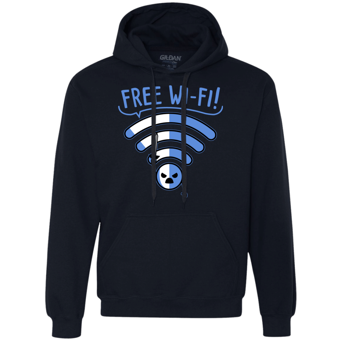Sweatshirts Navy / S Free Wi-Fi! Premium Fleece Hoodie