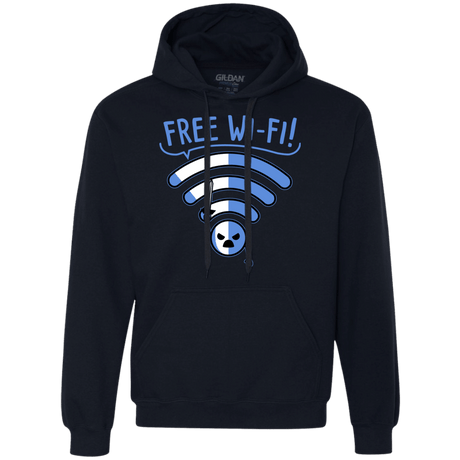 Sweatshirts Navy / S Free Wi-Fi! Premium Fleece Hoodie